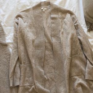 Tan open cardigan